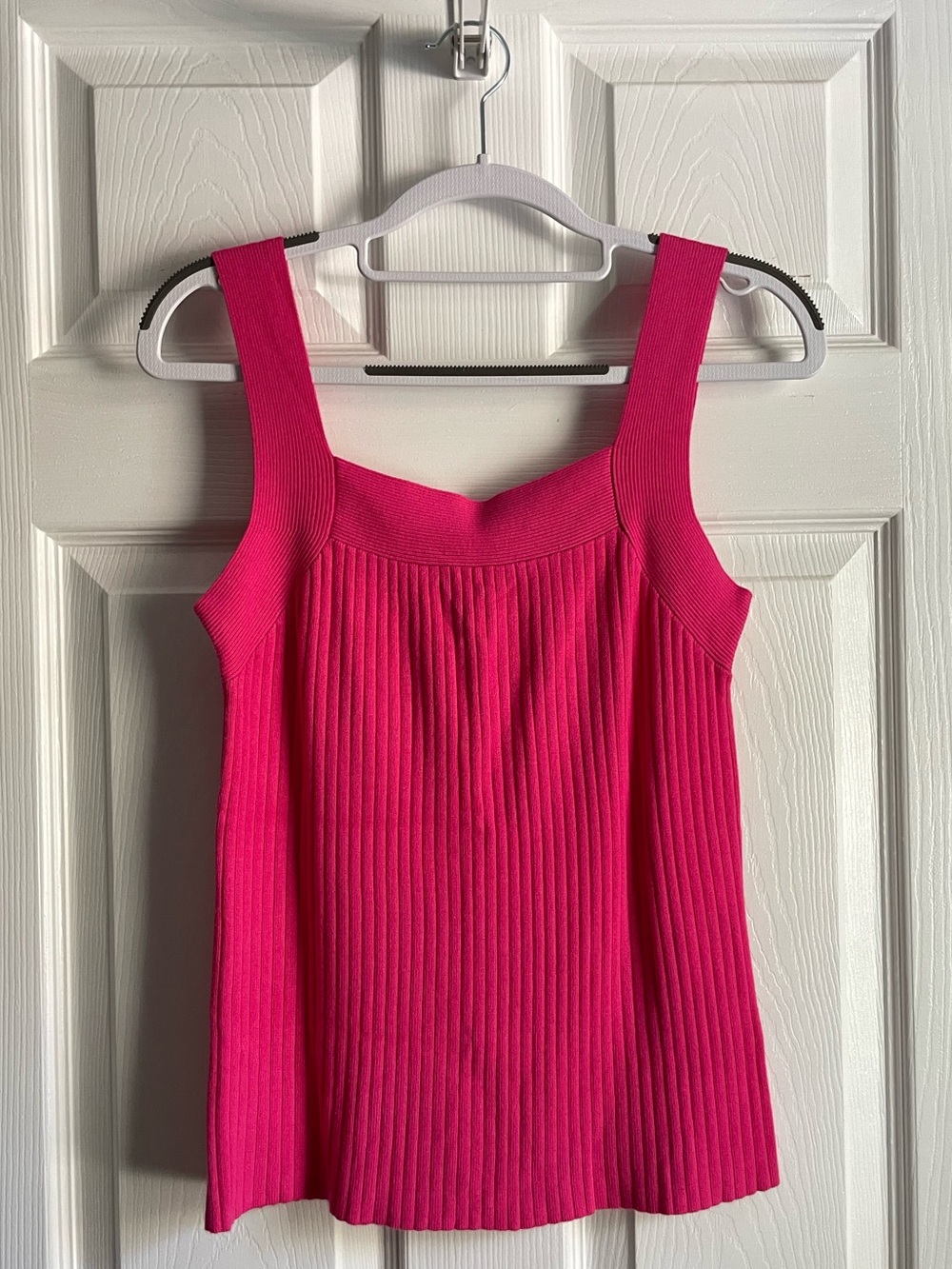 Ann Taylor Ribbed Square-Neck Tank, Size M